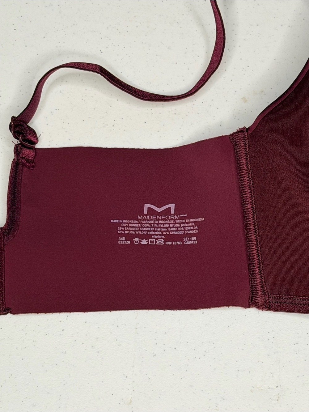 Maidenform Deep Wine Wireless T-Shirt Bra - Picture 3 of 6